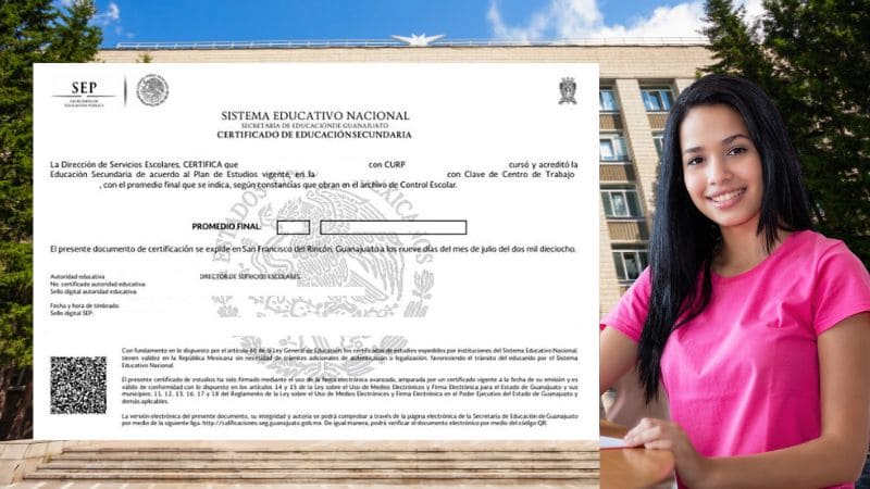 Certificado de secundaria en México